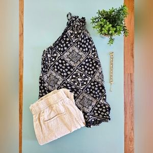 NWT Old Navy linen blend cropped pant in size small